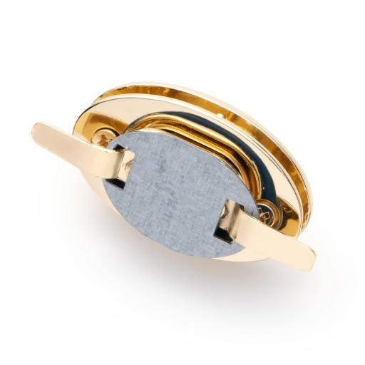 Zlatá klasická otočná kabelka, 37x22 mm
