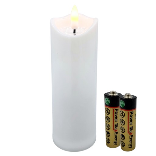 Vložka na sviečky LED sviečka 14,5 cm biela + batérie