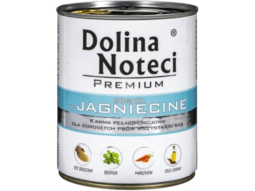 DOLINA NOTECI Premium jahňacie Mokré krmivo pre psov, konzerva, 800g