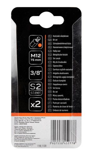 Drážkovaný hrot M12 x 75 mm S2 x 2ks. NEO 10-910
