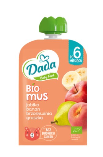 DADA Ovocná pena Banán Jablko Broskyňa Hruška 100g