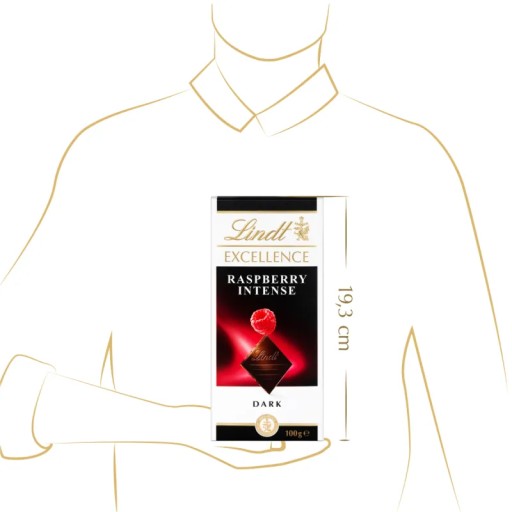Lindt Excellence horká čokoláda s malinami 100 g