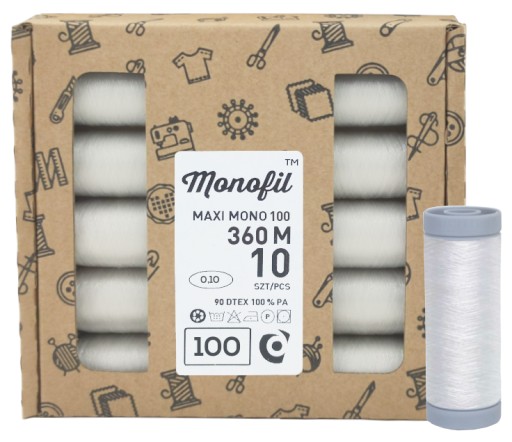 VEDENIE MONOFILNÝ ZÁVIT ČISTÝ ZÁVIT 0,10 mm - 360 m