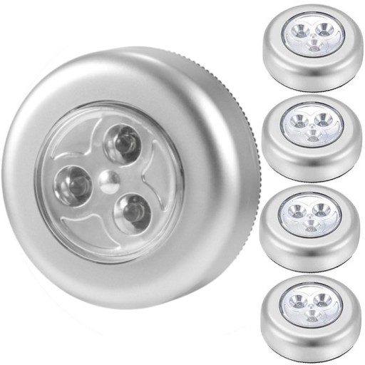 SAMOLEPIACA PODSKRIŇOVÁ LAMPA S BATÉRIAMI, 4 ks.
