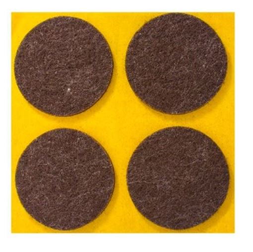 SAMOLEPIACIE PLSTENÉ PODLOŽKY fi 40mm HNEDÉ PLSTENÉ PODLOŽKY 4KS