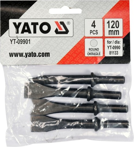 SADA DLÁTOK NA VZDUCHOVÉ KLADIVO Yato 4 ks