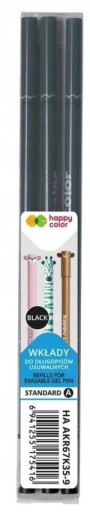 Happy Color čierne stierateľné náplne, 3 ks