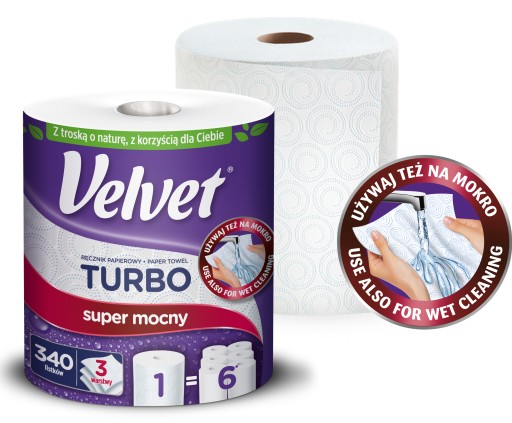 Zamatová papierová utierka TURBO 1 gigaroroll + ZADARMO
