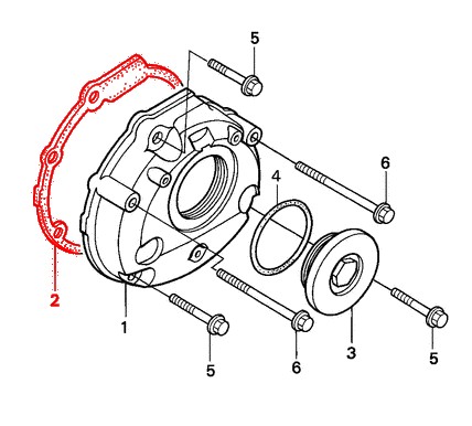 Tesnenie krytu pulzátora HONDA CB CBR 1000