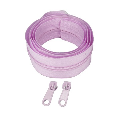 5mm špirálový zips, fialový vres LILA, 1m + jazdce