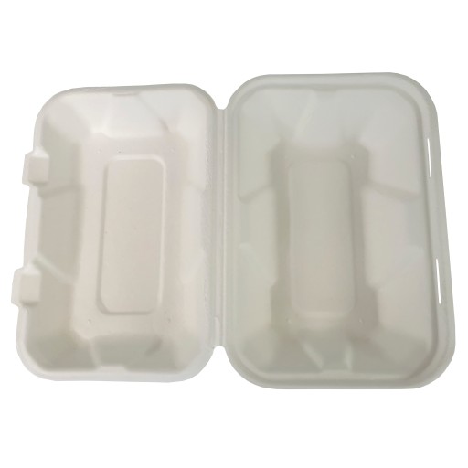 Obedový box BIELY z cukrovej trstiny STRONG na večeru 230x155x77mm balenie 10ks