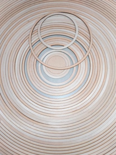 Kruh, drevený lem, základ makramé, 1 ks, 34 cm