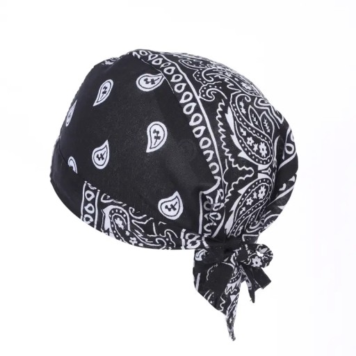 BANDANA VIAZANÝ BAVLNENÝ ŠÁL BANDAM HEADSCRAFT ČIERNA