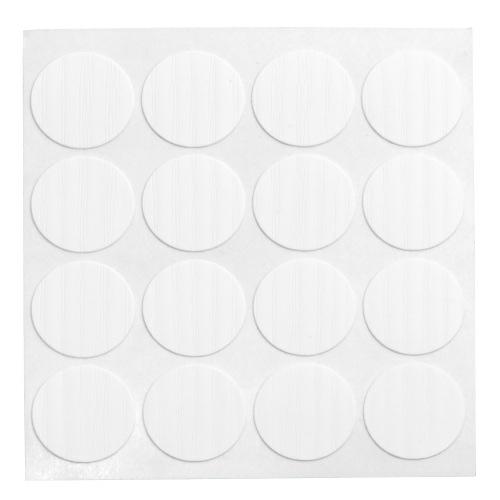 Nalepovacie čiapky na nábytok, Biela 18mm, 48 kusov