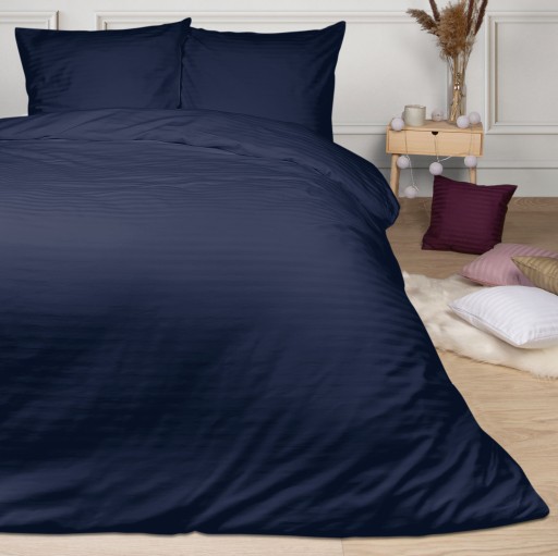 Obliečka na vankúš z bavlneného saténu CIZGILI NAVY BLUE/50x60.