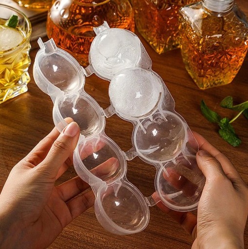 Forma na ľadovú guľu 4 ĽADOVÉ GULIČKY na nápoje WHISKY