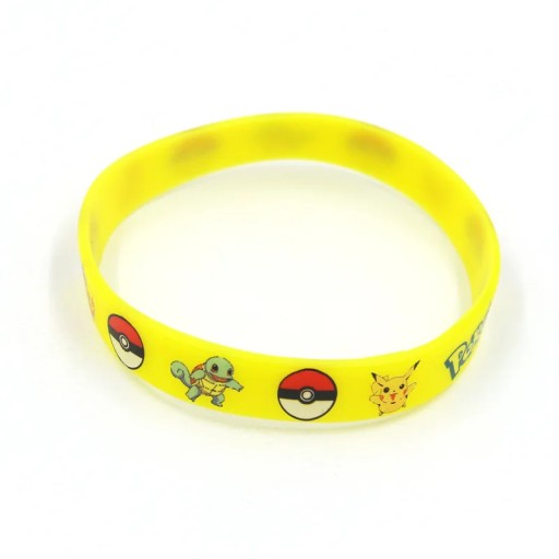 Silikónové náramky gumičky priateľstva POKEMON 1 ks, mix farieb