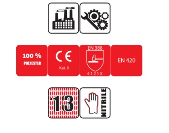 Polyamidové rukavice S-NITRI Veľkosť 9 S-47357 STALCO