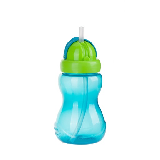 CANPOL Hrnček, fľaša na vodu so slamkou, tuba, 270 ml, 4 farby