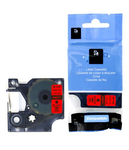 DYMO TAPE D1 45017 12mm / 7m ČERVENÁ