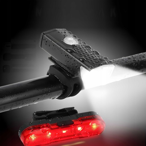 LED CYKLISTIKA PREDNÁ + ZADNÁ - VODEODOLNÁ - SET - CE