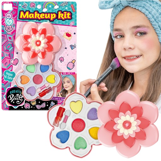 Make-up set s kozmetikou a tieňmi v uzamykateľnej krabičke