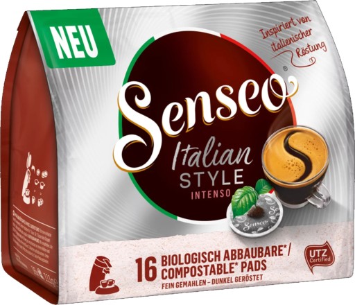 Douwe Egberts Senseo káva Intenso Espresso talianskeho štýlu 16 vrecúšok