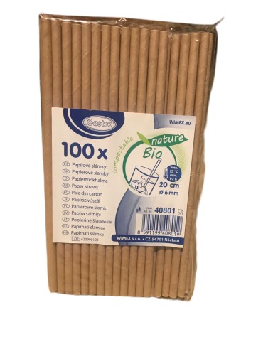 EKO HNEDÉ PAPIEROVÉ SLAMIKY 100 KS.