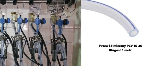 PVC potrubie na mlieko 16-26 1 meter