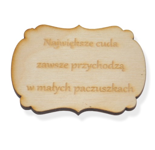 Plaketa Nápis Najväčšie zázraky ... GRAVÍROVANIE 65x45mm