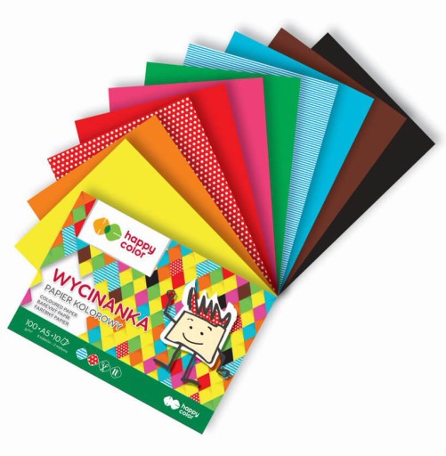 Papierový výrezový blok A5 Happy Color, 10 kariet