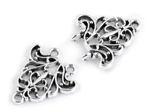 OPENWORK SILVER ozdobná kovová spona