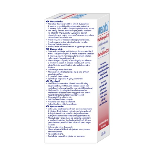 meridol CHX ústna voda s chlórhexidínom 0,2% 300 ml