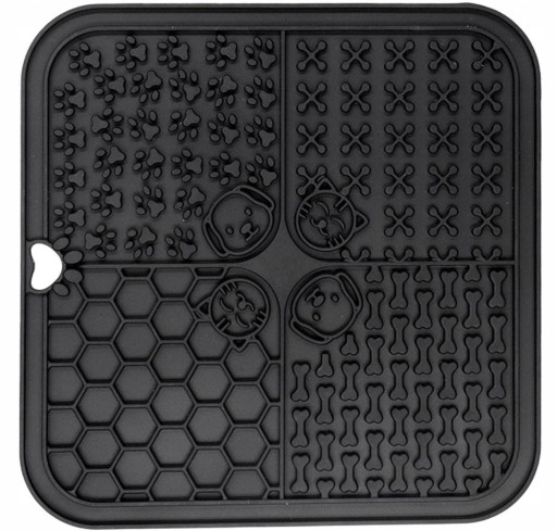 Large Tray Bowl Antistresová podložka na lízanie, ktorá spomaľuje jedenie Black