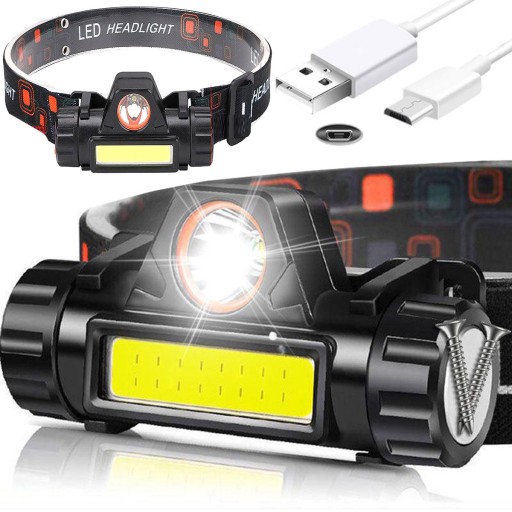 HLAVOVÁ LAMPA HLAVOVÁ LAMPA S MAGNETOVÝM COB MINI HLAVNÝM LAMPOM USB