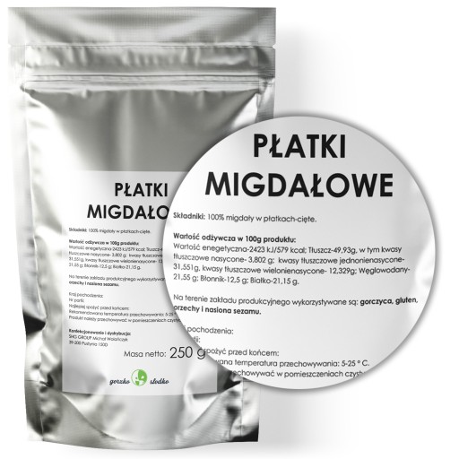 MANDĽOVÉ VLOČKY mandľové lupienky 250g