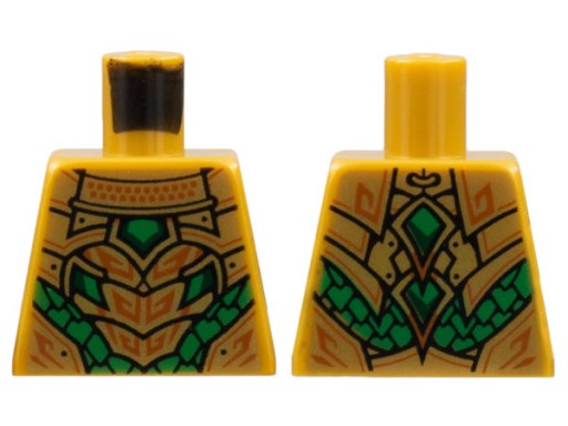 Lego New Torso bez rukovätí ninjago gold Lloyd Golden Oni 973pb4824