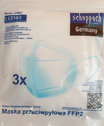 SCHEPPACH FFP2 ochranná maska / maska 3 ks.