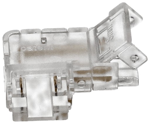 Uhlový konektor pre LED pásik 8mm Rohový 'L' 2 PIN