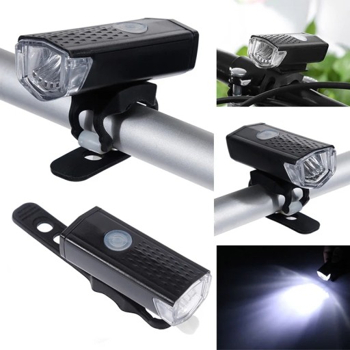 LED BIKE SVETLO PREDNÉ ZADNÉ USB SÚPRAVA NA BICYKEL