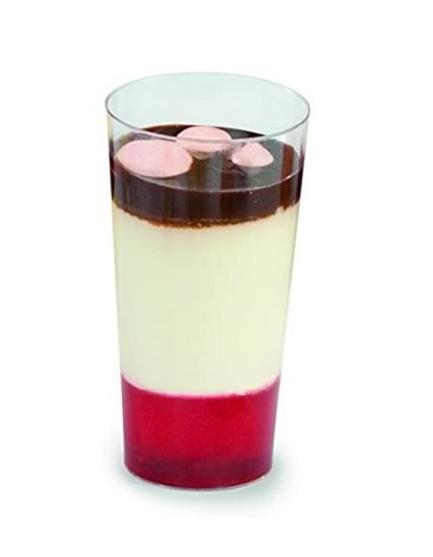 MINI POHÁRKY A POHÁR VER10C 90ml (20) ČERVENÝ PLAST