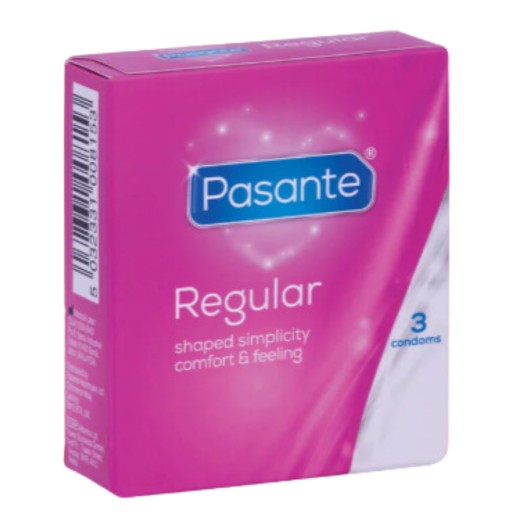 Pasante Regular Condoms 3 kusy, anatomický tvar