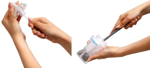 BABYONO 2x KEFY NA UMÝVANIE FĽAŠI A cumlíkov MINI KEFKA + HUBKA