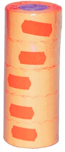 ETIKETY páska etiketovacia WAVE 26x12 3500ks ČERVENÁ