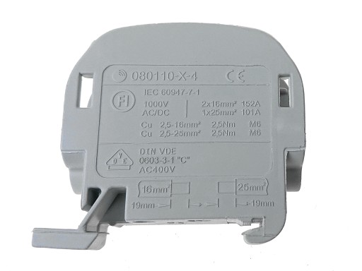 Distribučný blok Simet ZELENÝ 81503005 4x2,5-25mm
