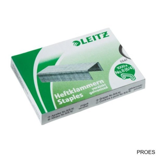 Pozinkované sponky Leitz, č. 8 1000 ks 55780