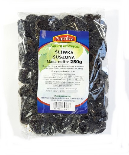 SUŠENÉ SLIVKY PREMIUM 250g PIATNICA SUŠENÉ SLIVKY