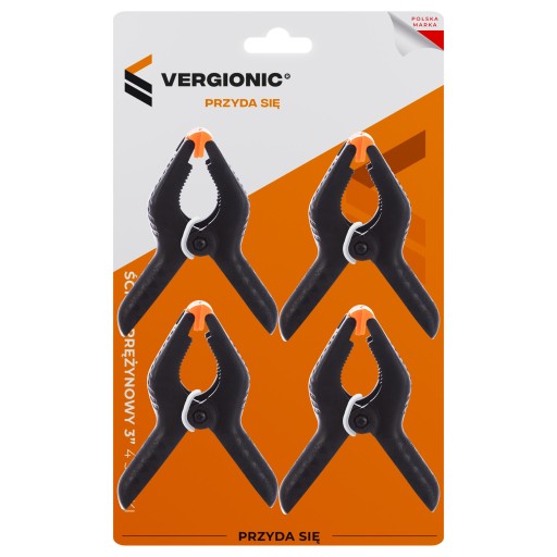 Pružinová svorka tesárska modelovacia svorka SET 3'' 4 ks.
