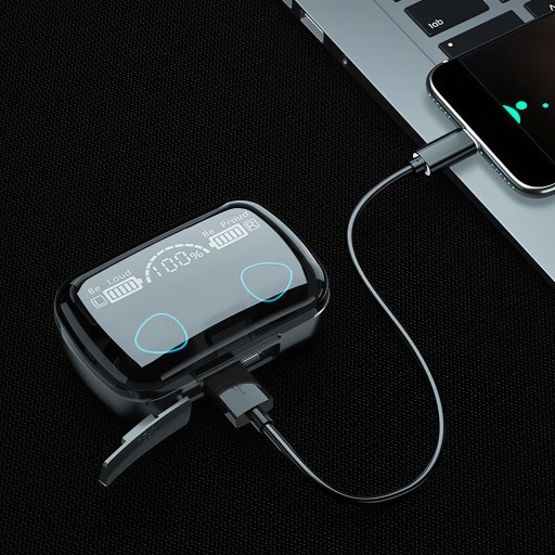 BEZDRÔTOVÉ SLÚCHADLÁ DO UŠÍ BLUETOOTH 5.3 PRO + POWERBANK BT+