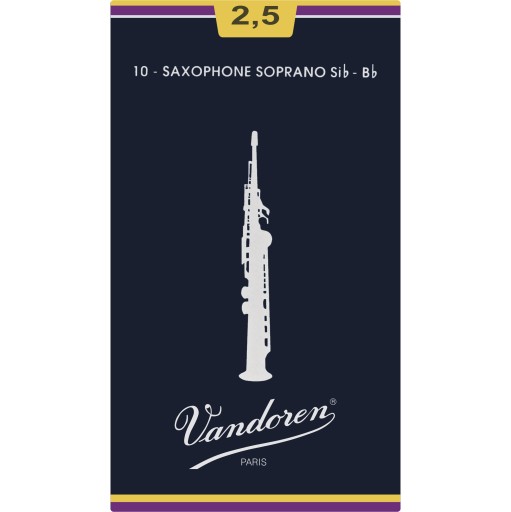 Sopránový saxofón plátok, soprán 2,5, Vandoren Classic Blue SR2025 1 ks.